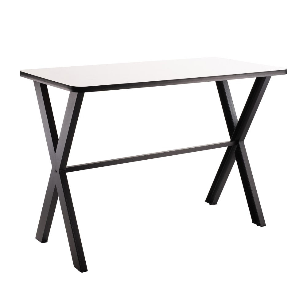 National Public Seating CLT3072B2WB Rectangular Bar Height Table w/ Whiteboard Top - 72"W x 30"D, Steel Base
