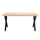 National Public Seating CLT3072D2BB Rectangular Dining Height Table w/ Butcherblock Top - 72"W x 30"D, Steel Base thumbnail 2