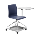 National Public Seating COGO-04 Mobile Student Chair w/ Tablet Arm - Blue Polypropylene Seat, Steel Frame thumbnail 2