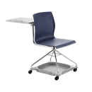 National Public Seating COGO-04 Mobile Student Chair w/ Tablet Arm - Blue Polypropylene Seat, Steel Frame thumbnail 4