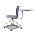 National Public Seating COGO-04 Mobile Student Chair w/ Tablet Arm - Blue Polypropylene Seat, Steel Frame thumbnail 9