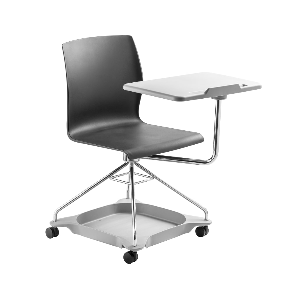 National Public Seating COGO-10 Mobile Student Chair w/ Tablet Arm - Black Polypropylene Seat, Steel Frame
