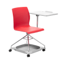 National Public Seating COGO-40 Mobile Student Chair w/ Tablet Arm - Red Polypropylene Seat, Steel Frame thumbnail 2