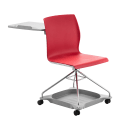 National Public Seating COGO-40 Mobile Student Chair w/ Tablet Arm - Red Polypropylene Seat, Steel Frame thumbnail 3