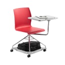 National Public Seating COGO-40 Mobile Student Chair w/ Tablet Arm - Red Polypropylene Seat, Steel Frame thumbnail 4
