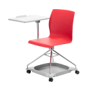 National Public Seating COGO-40 Mobile Student Chair w/ Tablet Arm - Red Polypropylene Seat, Steel Frame thumbnail 5
