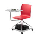 National Public Seating COGO-40 Mobile Student Chair w/ Tablet Arm - Red Polypropylene Seat, Steel Frame thumbnail 6