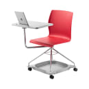 National Public Seating COGO-40 Mobile Student Chair w/ Tablet Arm - Red Polypropylene Seat, Steel Frame thumbnail 7