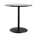 National Public Seating CT13636RBPBTMGY 36" Round Bar Height Table - Grey Nebula Laminate Top, Steel Base thumbnail 2