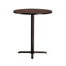 National Public Seating CT13636XBMY 36" Round Bar Height Table - Mahogany Laminate Top, Black Metal Base thumbnail 4