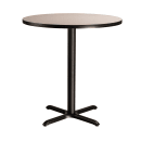 National Public Seating CT13636XCPBTMGY 36" Round Counter Height Table - Grey Nebula Laminate Top, Steel Base thumbnail 2