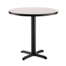 National Public Seating CT13636XDPBTMGY 36" Round Dining Height Table - Grey Nebula Laminate Top, Steel Base thumbnail 2