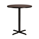 National Public Seating CT14848XBMY 48" Round Bar Height Table - Mahogany Laminate Top, Black Metal Frame thumbnail 3