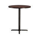 National Public Seating CT14848XBMY 48" Round Bar Height Table - Mahogany Laminate Top, Black Metal Frame thumbnail 4