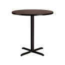 National Public Seating CT14848XCMY 48" Round Counter Height Table - Mahogany Laminate Top, Black Metal Base thumbnail 3
