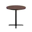 National Public Seating CT14848XCMY 48" Round Counter Height Table - Mahogany Laminate Top, Black Metal Base thumbnail 4