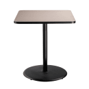 National Public Seating CT33636RBPBTMGY 36" Square Bar Height Table - Grey Nebula Laminate Top, Steel Base thumbnail 2