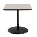 National Public Seating CT33636RCPBTMGY 36" Square Counter Height Table - Grey Nebula Laminate Top, Steel Base thumbnail 2