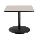 National Public Seating CT33636RDPBTMGY 36" Square Dining Height Table - Grey Nebula Laminate Top, Steel Base thumbnail 2
