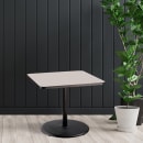 National Public Seating CT33636RDPBTMGY 36" Square Dining Height Table - Grey Nebula Laminate Top, Steel Base thumbnail 5