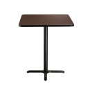 National Public Seating CT33636XBMY 36" Square Bar Height Table - Mahogany Laminate Top, Black Metal Base thumbnail 2