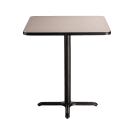 National Public Seating CT33636XBPBTMGY 36" Square Bar Height Table - Grey Nebula Laminate Top, Steel Base thumbnail 2