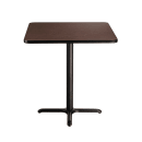 National Public Seating CT33636XCMY 36" Square Counter Height Table - Mahogany Laminate Top, Black Metal Base thumbnail 2