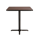 National Public Seating CT33636XCMY 36" Square Counter Height Table - Mahogany Laminate Top, Black Metal Base thumbnail 4