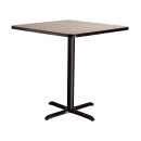 National Public Seating CT33636XCPBTMGY 36" Square Counter Height Table - Grey Nebula Laminate Top, Steel Base thumbnail 3
