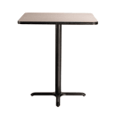 National Public Seating CT33636XDPBTMGY 36" Square Dining Height Table - Grey Nebula Laminate Top, Steel Base thumbnail 2