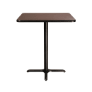 National Public Seating CT34242XBMY 42" Square Bar Height Table - Mahogany Laminate Top, Black Metal Base thumbnail 4