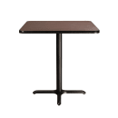 National Public Seating CT34242XCMY 42" Square Counter Height Table - Mahogany Laminate Top, Black Metal Base thumbnail 4