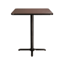 National Public Seating CT34848XBMY 48" Square Bar Height Table - Mahogany Laminate Top, Black Metal Base thumbnail 4