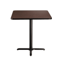 National Public Seating CT34848XCMY 48" Square Counter Height Table - Mahogany Laminate Top, Black Metal Base thumbnail 2