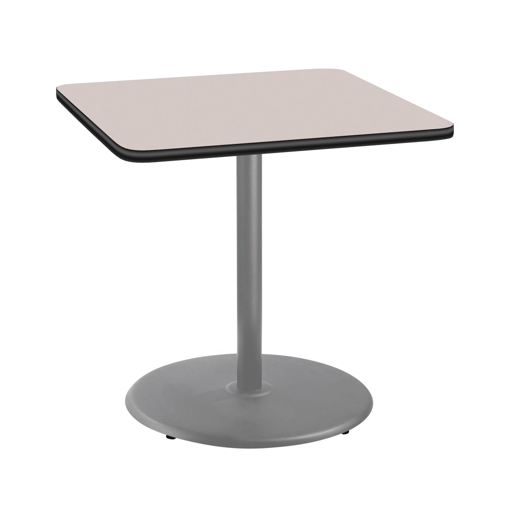 National Public Seating CTG33636RCPBTMGY 36" Square Counter Height Table - Grey Nebula Laminate Top, Steel Base