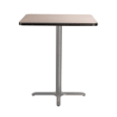 National Public Seating CTG33636XBPBTMGY 36" Square Bar Height Table - Grey Nebula Laminate Top, Steel Base thumbnail 2