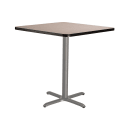 National Public Seating CTG33636XCPBTMGY 36" Square Counter Height Table - Grey Nebula Laminate Top, Steel Base thumbnail 3