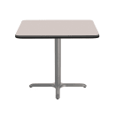 National Public Seating CTG33636XDPBTMGY 36" Square Dining Height Table - Grey Nebula Laminate Top, Steel Base thumbnail 2