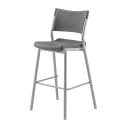 National Public Seating CTS30 42" Bar Stool w/ Solid Back & HDPE Seat, Black thumbnail 4
