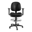 National Public Seating CTS-A Swivel Task Chair w/ Mid Back & Padded Seat, Black thumbnail 4
