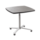 National Public Seating CTT3042 36" Square Bar Height Table - Charcoal Slate HDPE Top, Steel Base thumbnail 2