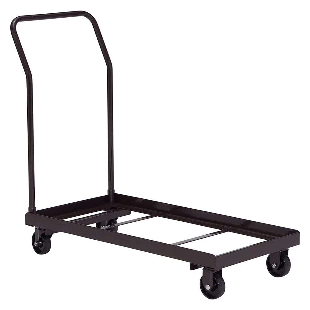 National Public Seating DY700/800 Chair Dolly w/ (36) Chair Capacity for Series 800 Chairs - Steel, Dark Brown