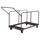 National Public Seating DYMU Folding Table Dolly w/ (12) Round & Rectangular Folding Table Capacity - Steel, Brown thumbnail 3