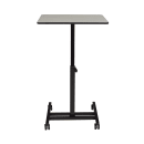 National Public Seating EDTC Mobile Student Desk w/ Adjustable Height - Black Steel Frame, Gray thumbnail 3