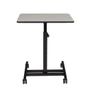 National Public Seating EDTC Mobile Student Desk w/ Adjustable Height - Black Steel Frame, Gray thumbnail 5