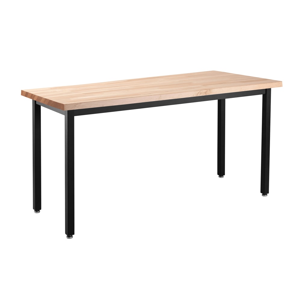 National Public Seating HDT7-3060B Rectangular Activity Table - 60"L x 30"W, Butcherblock Top, Beige