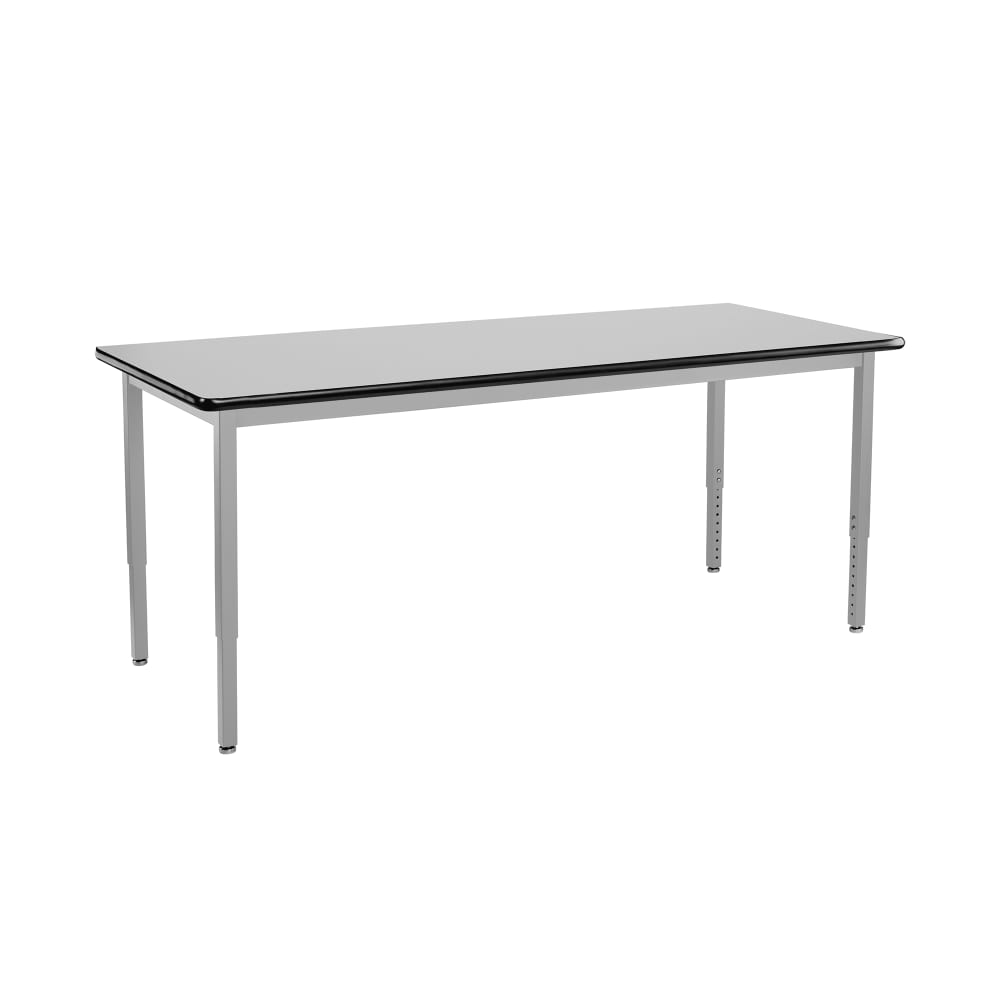 National Public Seating HDT8-3072HGY Rectangular Activity Table - 72"L x 30"W, Laminate Top, Grey Nebula