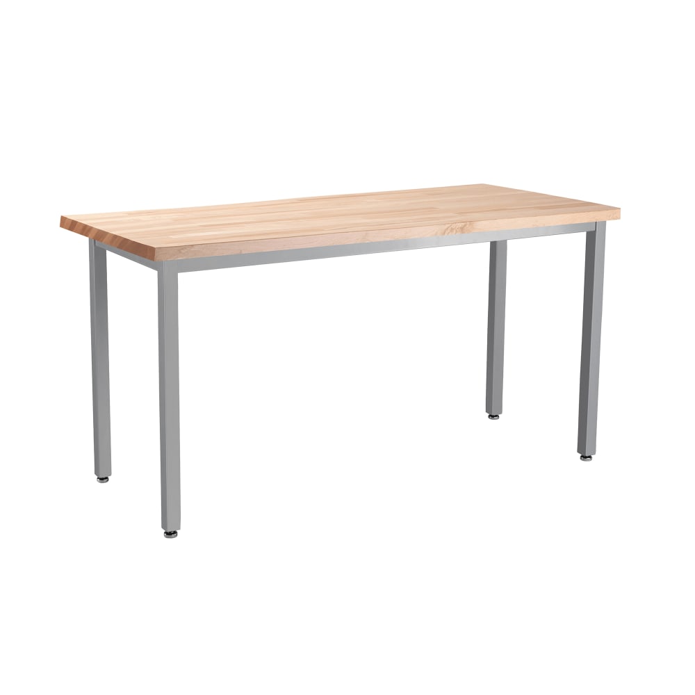 National Public Seating HDT9-3060B Rectangular Activity Table - 60"L x 30"W, Butcherblock Top, Beige