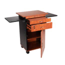 National Public Seating MMC 38" 5 Level Multimedia Workstation w/ Locking Drawer - Laminate, Black/Cherry thumbnail 2