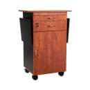 National Public Seating MMC 38" 5 Level Multimedia Workstation w/ Locking Drawer - Laminate, Black/Cherry thumbnail 5